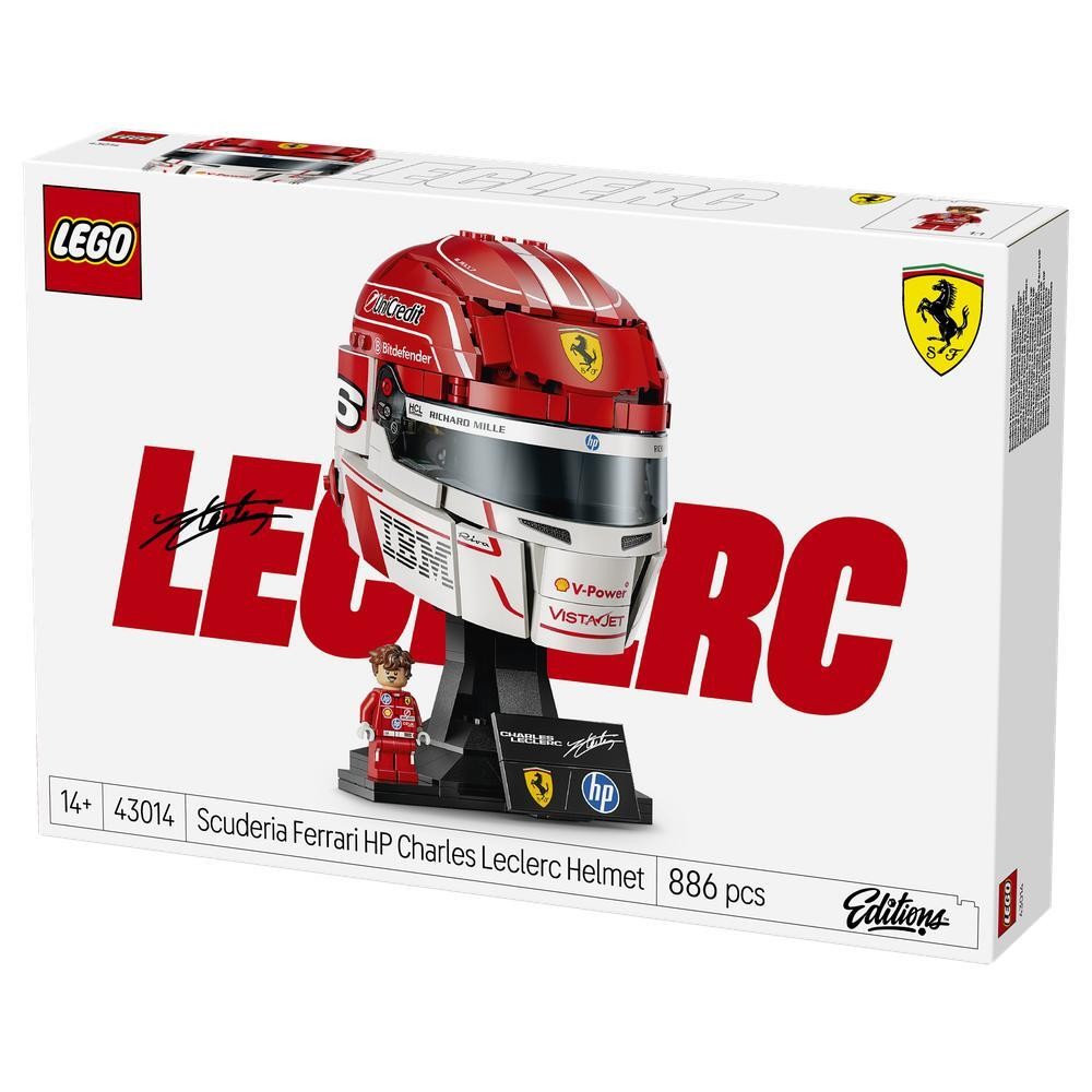 LEGO Scuderia Ferrari Charles Leclerc Helmet Set F1 Collectable 43014