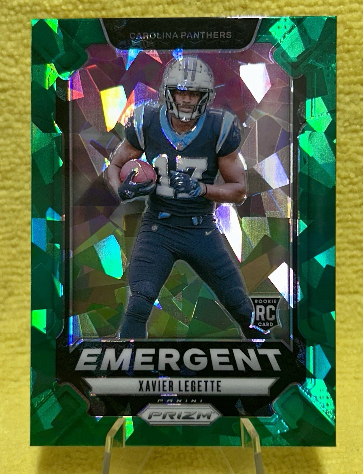 2024 Panini Prizm - Emergent Xavier Legette #15 Green Ice Prizm (RC)
