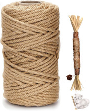 Natural Sisal Rope for Cat Scratcher - 100ft x 1/4" Durable Hemp Rope Twine...