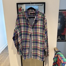 Polo Ralph Lauren Mens 2XB Plaid Button Down Shirt Multicolor Cotton Big Tall