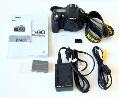 Nikon D90 DSLR Camera Kit SC 24109 w/ Charger Strap Caps Manual | eBay