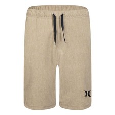 Hurley Hybrid Pull-on Shorts Big Boys XL Beige 4 Way Stretch Drawstring NEW