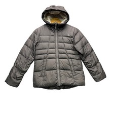 The North Face Puffer Jacket Girls Size M 10/12 Gray Fleece Lined Outdoor