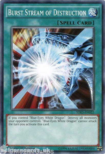 SDKS-EN022 Burst Stream of Destruction 1st edition Mint YuGiOh Card