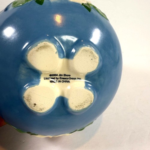 Vaso vintage Jim Shore Enesco Bluebird floreale con coperchio stile country - Foto 3 di 6