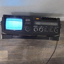   Vintage 1980 Portland RTC-051BA 5" B W TV AM/FM Radio Cassette Boombox - Tested