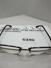 PERRY ELLIS PE264-2 Eyeglasses Frame Half Rimless 51-18-135 Dark Brown