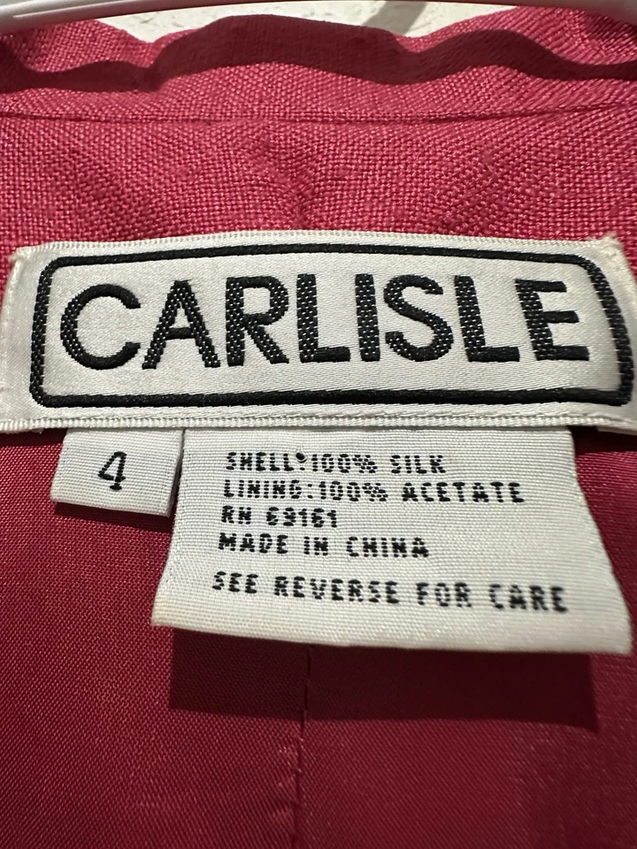 Blazer Carlisle 100% Seda, un para mujer en color rosa o fucsia talla 4 Foto 3 de 4