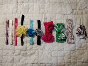 11 Piece Lot Baby Toddler Girls Headbands Hair Bows Assorted styles