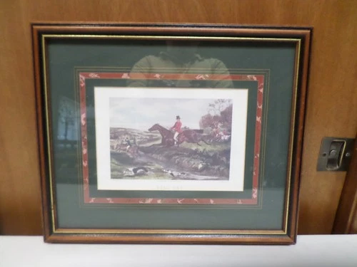 Beautiful Vintage Framed & Matted "Full Cry" Lithograph-W. Shayer