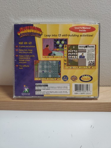 Playzone! - Superman Activity Center (CD-ROM, PC, 1997) COMPLETE w/ Manual - Picture 2 of 4