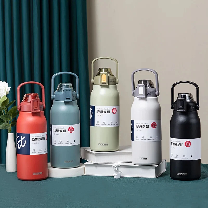 Tumbler Thermo Bottle Large Capacity With Straw Stainless Steel Vacuum Flask Gym