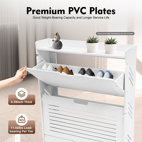 Scarpiera moderna organizer PVC ingresso scarpiera 3 strati rettangolare - Foto 4 di 24