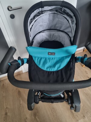 Retro Nostalgie Kinderwagen ABC DESIGN 3 TEC Schwarz/trkis | eBay.de