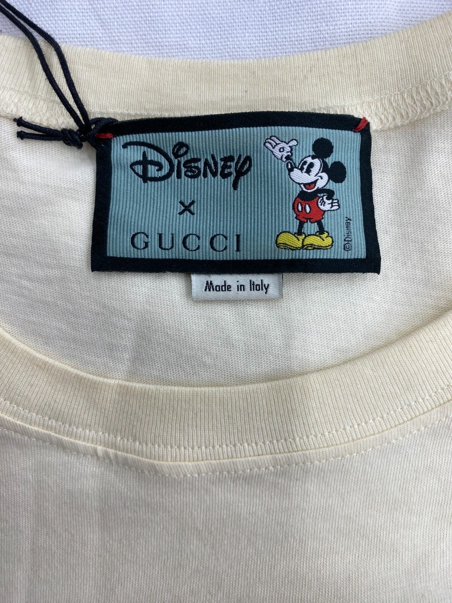 NWT Gucci Mickey Mouse Ivory Cotton Jersey Size XXS Made in Italy