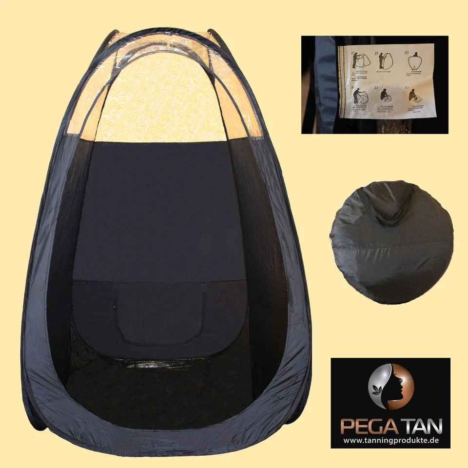 PEGA TAN Airbrush/Spray Tanning Zelt schwarz, Pop up Tent