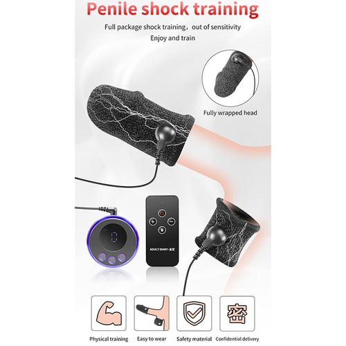 BDSM Electro E-Stim Shock Stimulation Medical Set Cock Penis Ring For Men USA - Picture 2 of 20