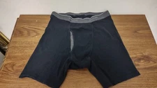 Fruit Of The Loom 100% Cotton Boxer Briefs Men's Size L Black