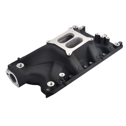 For SBF Small Block Ford V8 5.8L 351W Black Aluminum Dual Plane Intake Manifold - Picture 2 of 10