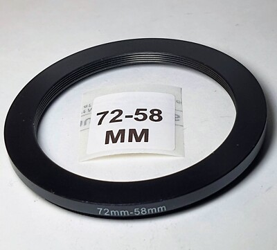 2 Pack) Fotasy 58-72MM Step-Up Ring Adapter, 58mm To 72mm Step Up Filter Ring, 58 Mm Male 72 Mm Female Stepping Up Ring For DSLR Camera Lens And ND UV CPL Infrared