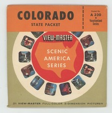 Colorado State Packet 1956 View-Master Packet A-320 Reels COLO-123 Exc. Cond.