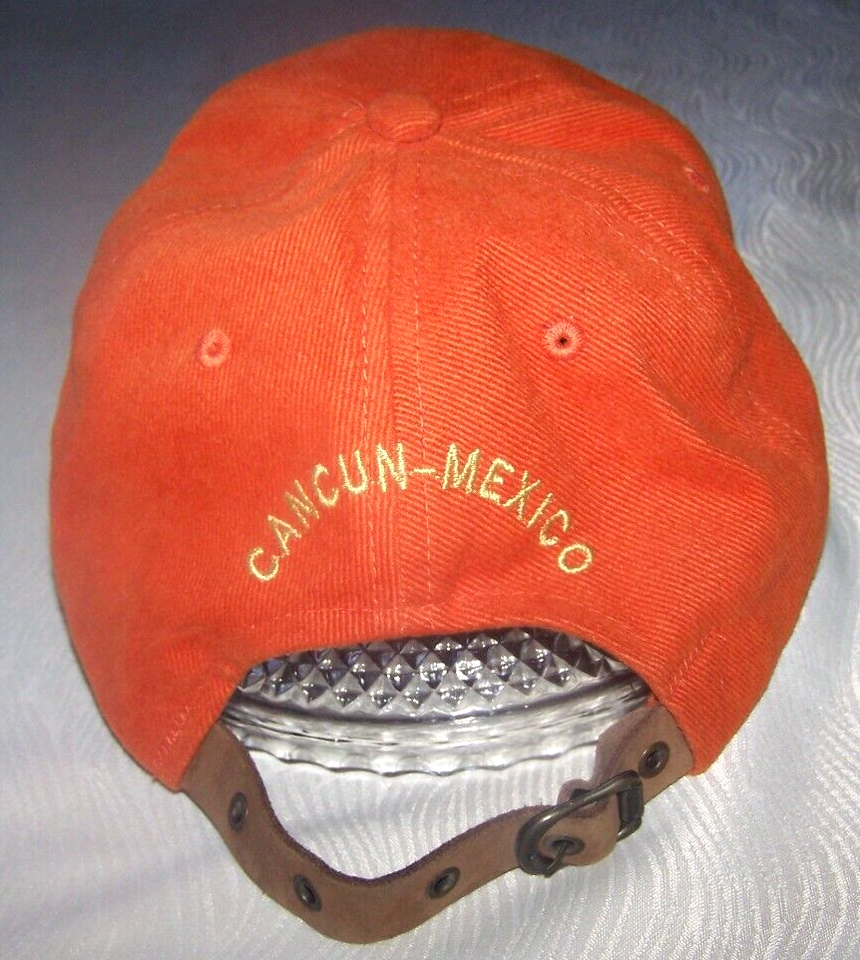 HarleyDavidson Cancun Mexico Dealership Dealer Orange Hat Ball Cap One