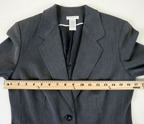 Worthington Stretch Women's Blazer Coat Size 4 Gray Business Work Attire Pro - Picture 4 of 12