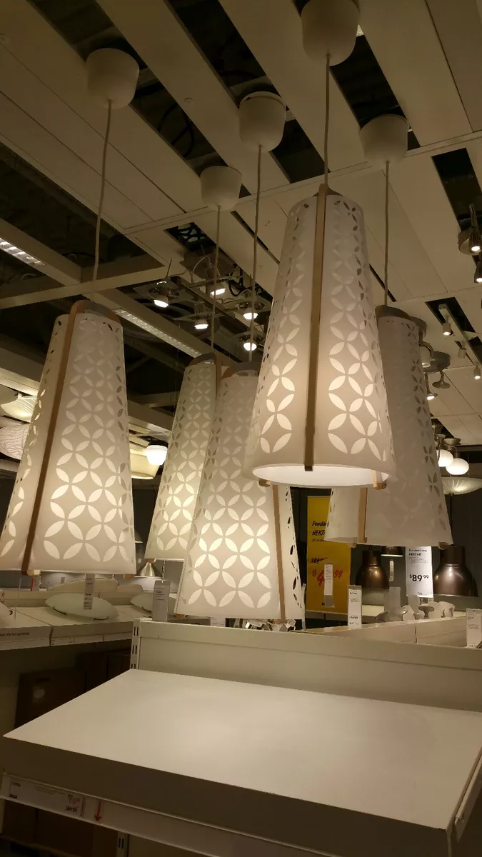 IKEA Torna Pendant Lamp CEILING LIGHT Modern Chandelier WHITE w