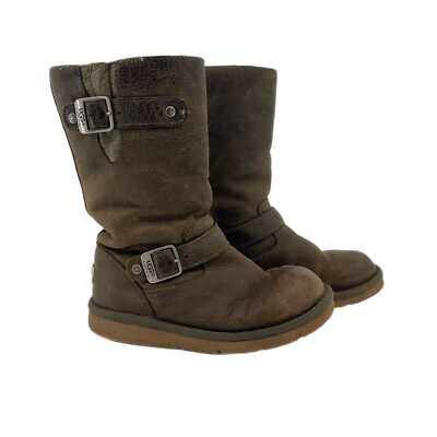 UGG Brown Leather Winter & Rain Boots | Insulated & Lined