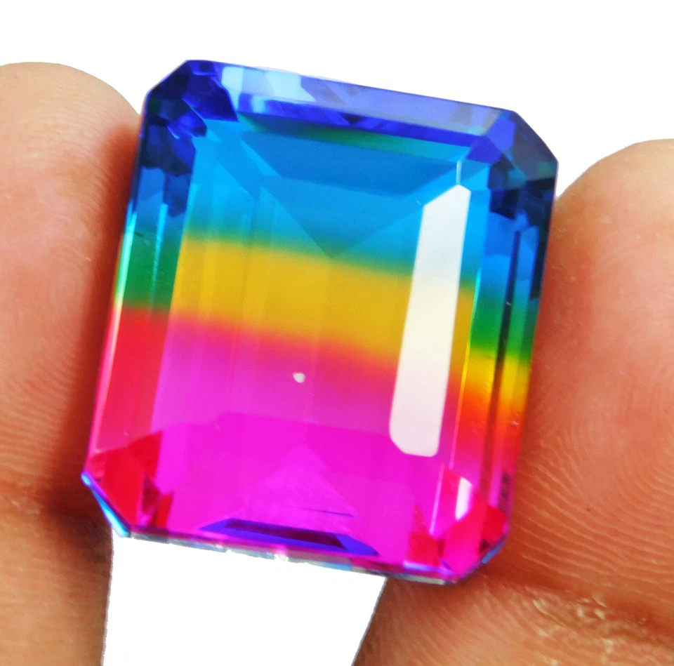 Natürlicher 76,50 ct brasilianischer Wassermelonen-Turmalin Smaragdform loser... - Bild 2 von 4