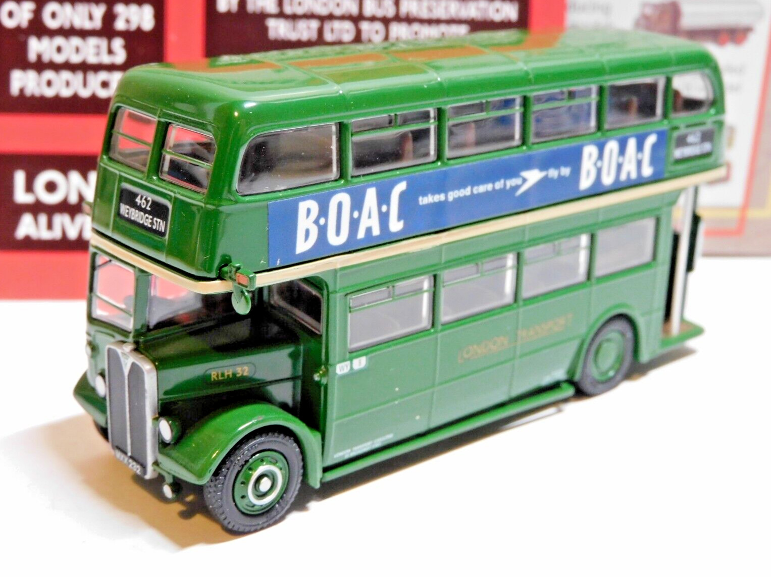 EFE AEC RLH BUS LONDON TRANSPORT GREEN ROUTE 462 WEYBRIDGE 1/76 34202A COBHAM 08