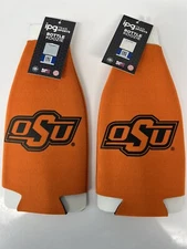 WOW! 2 Oklahoma State OSU ZIPPERED Bottle Koozies IPG Team Sports FAST FREE SHIP