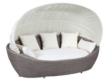 Liegeinsel Paradiso cubu taupe Lounge Gartenliege Sonnenliege Garten creme weiß