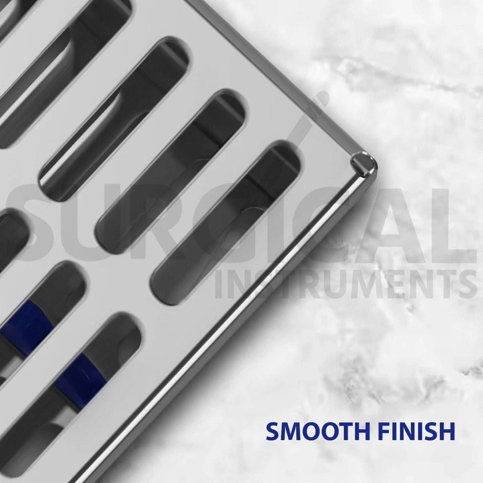 6 Casetes de Esterilización Dental 7" X 5" Quirúrgicos Para 10 Instrumentos Alemán Gr Foto 3 de 4