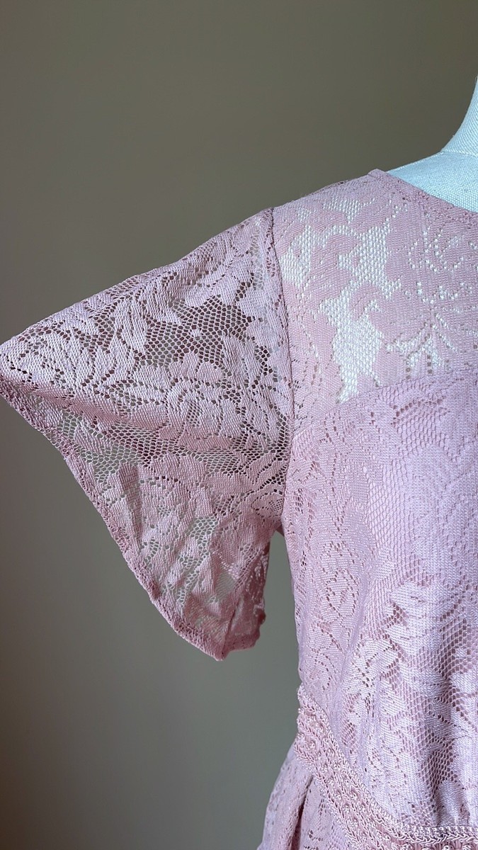 TORRID Dusty Pink Rose Lace Dress Womens Size 0 Lined Large Size 12 TORRID Dusty Pink Rose Lace Dress Womens Size 0 Lined Large Size 12