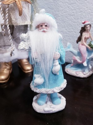 Christmas Holiday Coastal Santa Claus Resin Figurines Tabletop Home Decor 8 Ebay