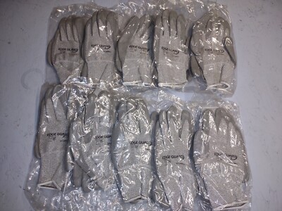 10 Pair Stauffer Gloves Edge Guard 2 Cut Resistant Glove PU Coating Level A2 Lg