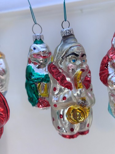 Vintage Christmas Ornaments Glass Musicians Duck Fish Snowman Elephant Decanter - Picture 7 of 24