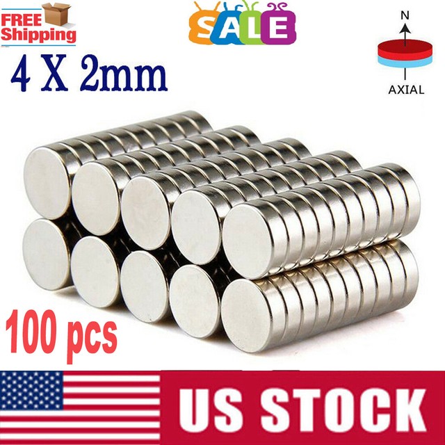 Bulk N35 Neodymium Discs, 4 x 2 mm