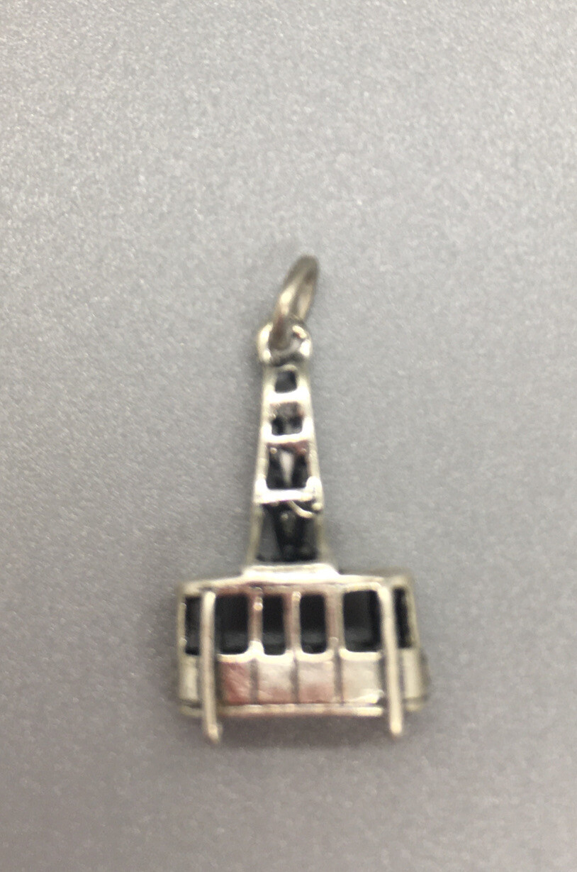 Dije/colgante (925) tranvía aéreo de colección plata esterlina Palm Springs. (52)