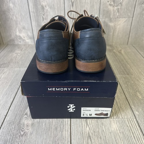 Zapato informal de vestir IZOD Kasson para hombre, tostado oscuro/azul marino talla 8,5 - Imagen 4 de 7