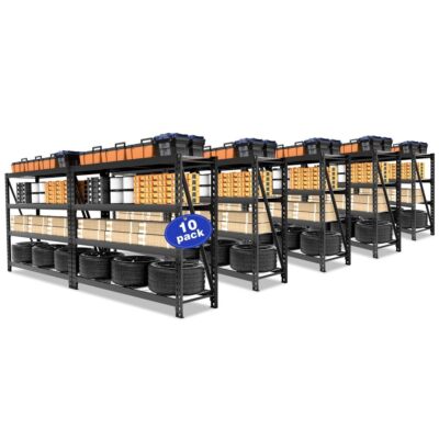 WORKPRO 10PACK Ultra Wide 4Tier Metal Garage Shelving Unit Rack 68''x24''x 65'' NEW