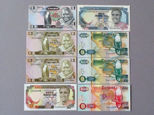 Zambia 15 Note Lot: See Below for List