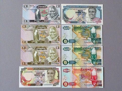 Zambia 15 Note Lot: See Below for List
