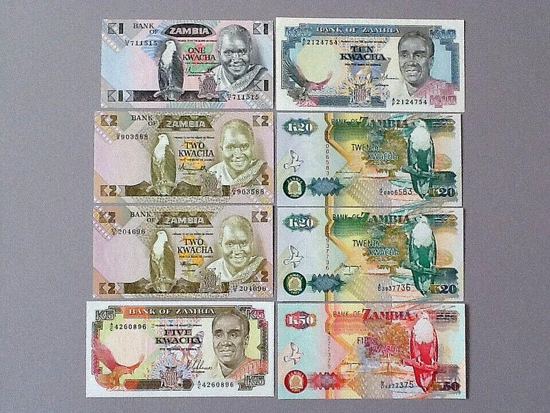 Zambia 15 Note Lot: See Below for List