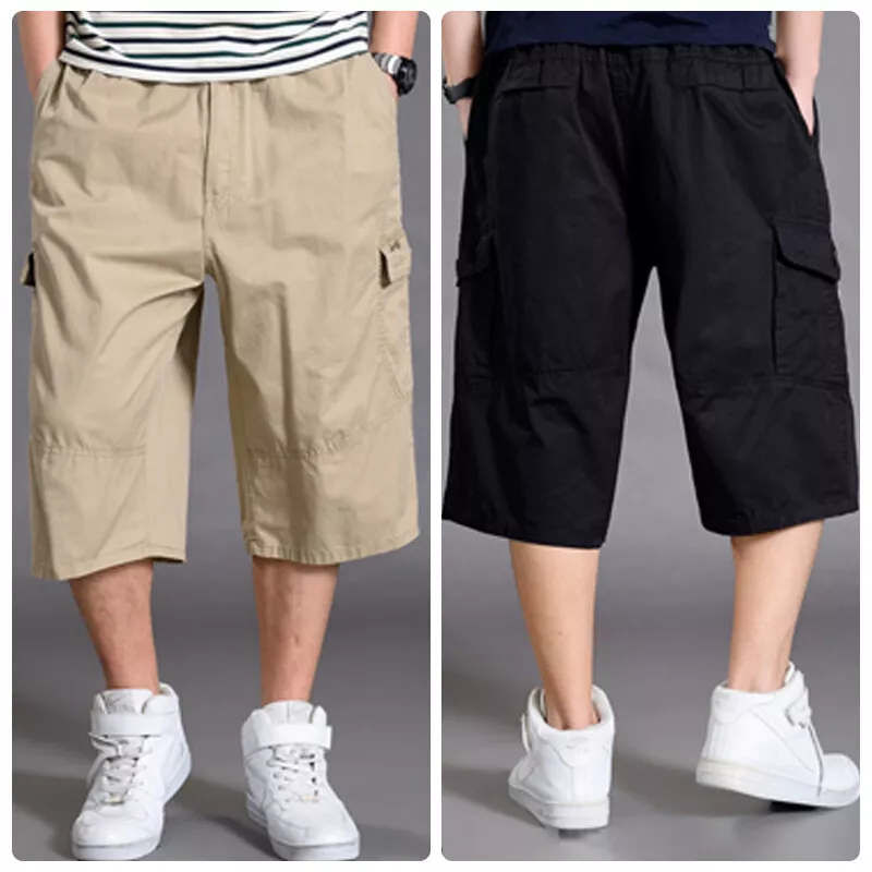 3/4 Cotton Cargo Shorts  Best three quarter below the knee shorts