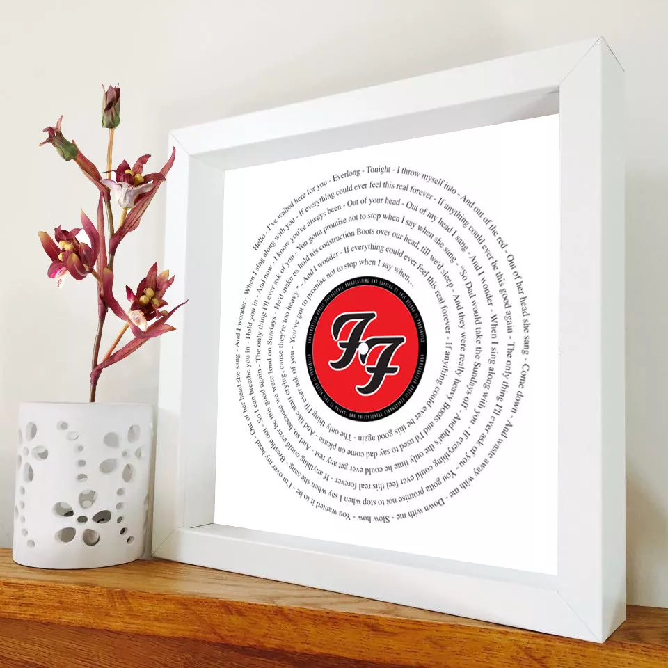 Foo Fighters My Hero Vinyl Record Song Lyric Quote Print