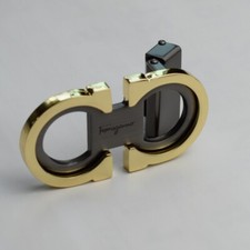 Salvatore Ferragamo Gold with Gray Alloy Belt Buckle for 34-35mm Belt