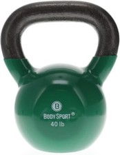 Body Sport Cast Iron Vinyl Coated Kettlebells   Kettlebell for Weight Lifting