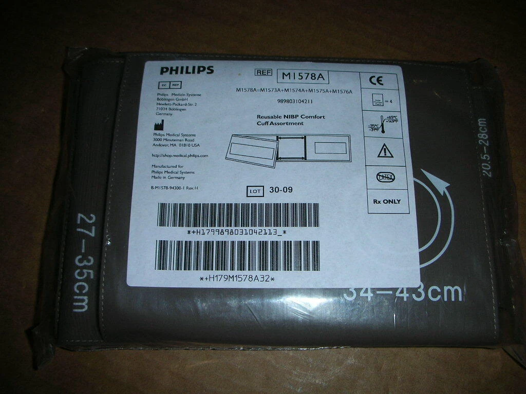 PHILIPS M1578A Comfort Care Blood Pressure Cuffs Adult KIT of 4 
